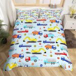 Housse de couette x cm enfant tracteur bleu parure de lit personnes avec fermeture ��clair doux respirant ...