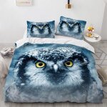 Housses de couettes x cm hibou housse de couette x fille avec taies d'oreiller xcm doux confortable polyester ...