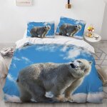 Housses de couettes x cm ours polaire housse de couette x enfant avec taies d'oreiller xcm anti - allergique ...