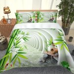 Housse de couette x cm - parure de lit personnes - housse couette d bambou v��g��tal avec fermeture ��clair ...