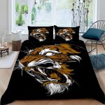 Housse de couette x cm tigre animaux parure de lit en l�ger et doux personnes avec fermeture eclair et ...