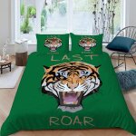 Housse de couette x cm tigre animaux parure de lit en l�ger et doux personnes avec fermeture eclair et ...