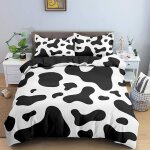 Housse de couette x couleur de la vache, parure de lit pi��ces avec housse de couette et taie d'oreiller ...