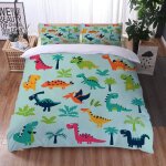 Housse couette x doux confortable parure lit enfant microfibre sets de housses de couettes dinosaure ...