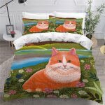 Housse de couette x enfant chat d imprim� fille parure de lit personnes des bandes dessin�es pi�ces confortabl ...
