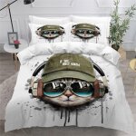 Housse de couette x enfant chat d imprim� fille parure de lit personnes musique pi�ces confortable doux ...