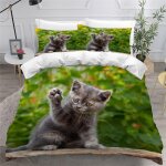 Housse de couette x enfant chat d imprim� fille parure de lit personnes printemps pi�ces confortable ...