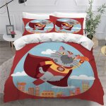 Housse de couette x enfant chat d imprim� fille parure de lit personnes superman pi�ces confortable doux ...