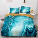 Housse couette x enfant doux confortable parure de lit microfibre house de couette ocean mer marbre x ...