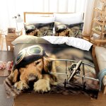 Housse couette x enfant doux confortable parures de lit microfibre housse de couette zipp��e chien animaux ...