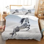 Housse de couette x enfant doux confortable parure lit personnes microfibre housses de couette cheval ...