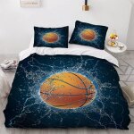 Housse de couette x fille garcon d basket parure de lit personne conception abstraite douce microfibre ...