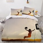 Housse de couette x fille garcon d basket parure de lit personne mvp dunk douce microfibre literie pi��ces ...