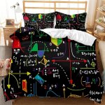 Housse de couette x formule math��matique, d imprim��e microfibre parure de lit formule math��matique ...