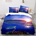 Housse de couette x garcon doux confortable parure de lit enfant microfibre housse de couette ocean mer ...