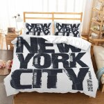 Housse de couette x new york, microfibre d imprim��e new york parure de lit, x housse de couettes avec ...