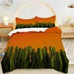 Housse de couette x orange, cactus parure de lit personnes microfibre doux respiran housse couette avec ...