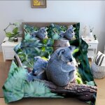 Housse de couette x plantes vertes, koala parure de lit personnes microfibre doux respiran housse couette ...