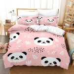 Housse de couette x rose clair parure de lit en microfibre pour enfants avec fermeture �� ��clair cach��e, ...