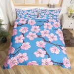 Housse de couette x sakura japonais, d imprim��e microfibre parure de lit sakura japonais housse de couettes ...