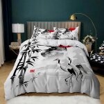 Housse de couette x style japonais, d imprim��e microfibre parure de lit style japonais housse de couettes ...