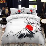 Housse de couette x style japonais, d imprim��e microfibre parure de lit style japonais housse de couettes ...