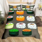 Housse de couette x sushi japonais, d imprim��e microfibre parure de lit sushi japonais housse de couettes ...