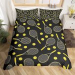 Housse de couette x tennis, microfibre d imprim��e tennis parure de lit, x housse de couettes avec x ...