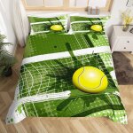 Housse de couette x tennis vert, microfibre d imprim��e tennis vert parure de lit, x housse de couettes ...