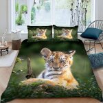 Housse de couette x tigre de sib��rie animal de la for��t parure de lit x ado personnes garcon et fille ...
