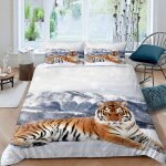 Housse couette x tigre sib��rie animal la for��t parure lit x enfant personne garcon fille d imprim�� ...