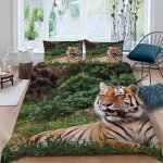 Housse de couette x tigre de sib��rie animal de la jungle parure de lit x ado personnes garcon et fille ...