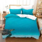 Housse de couette x tortue de mer, d imprim��e microfibre parure de lit tortue de mer housse de couettes ...