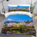 Housse de couette xcm enfant ado mont fuji parure de lit d tokyo ensemble de literie personnes avec fermeture ...