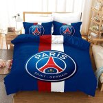 Housse de couette xcm paris saint german psg football parure de lit microfibre polyester r��versible ...