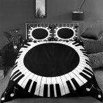 Housse de couette xcm touches piano musique d imprim�� ensemble de literie pi��ces ultra douce confortable ...