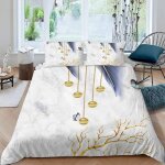 Housse de couette zen papillon x imprim�� d style chinois parure de lit personnes hypoallergique microfibre ...