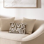 Housse de coussin blanc polyester 30 x 50cm