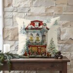 Housse de coussin en coton multicolore 50x50