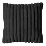 Housse de coussin flanelle 60x60 cm himalaya anthracite, par soleil d'ocre