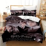 Housse de coussin de literie 3 pieces warner bros. parure de lit harry potter - belle et douce pour les ...