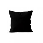 Housse de coussin unie 40x40 cm alix noir, par soleil d'ocre