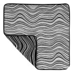 Housse de coussin a vagues noir & blanc