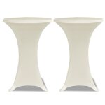 Housse de table Ø 70 cm crème extensible 2 pcs Housse de table Ø 70 cm crème extensible 2 pcs