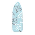 Housse de table � repasser comfort - mod�le moyen flower - longueur 125 cm x 40 cm - bleu
