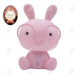 Htbe� lampe led de nuit mignon lapin lumi�re de nuit b�b� chambre lampe / cadeau no�l lampe de chevet ...