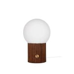 Lampe de table - hubble - mod�le 22 - bois laqu� - verre blanc mat - 1 ampoule e27 60w