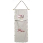 Huche � pain en coton et lin poule