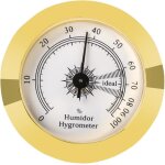 Hygrom�tre � cigares - hygrom�tre rond dor� pour cave � cigares, testeur d'humidit� des cigares, combinaison ...