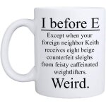 I before e weird mug drle enseignant littrature grammaire orthographe tasse tasse a caf tasse alphabet ...